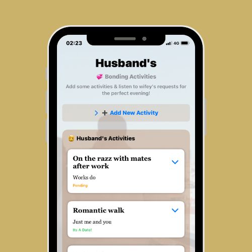 Partner Response to Activities in WifeyApp