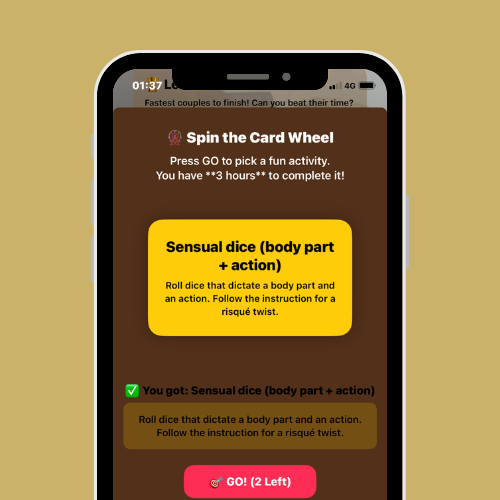Game Completion screen in WifeyApp